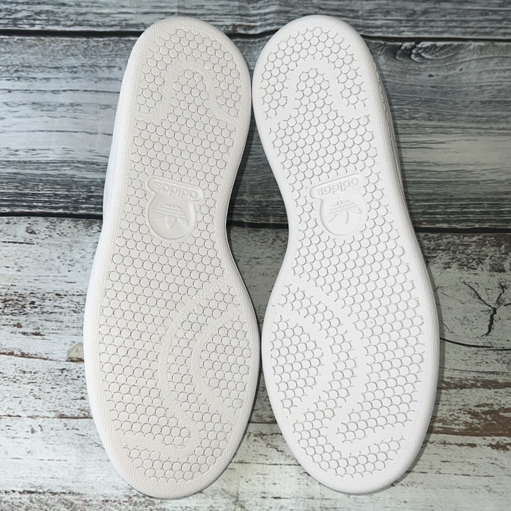 Adidas Original Stan Smith J White/White/Silver Size 7 Big Kids - Picture 12 of 14